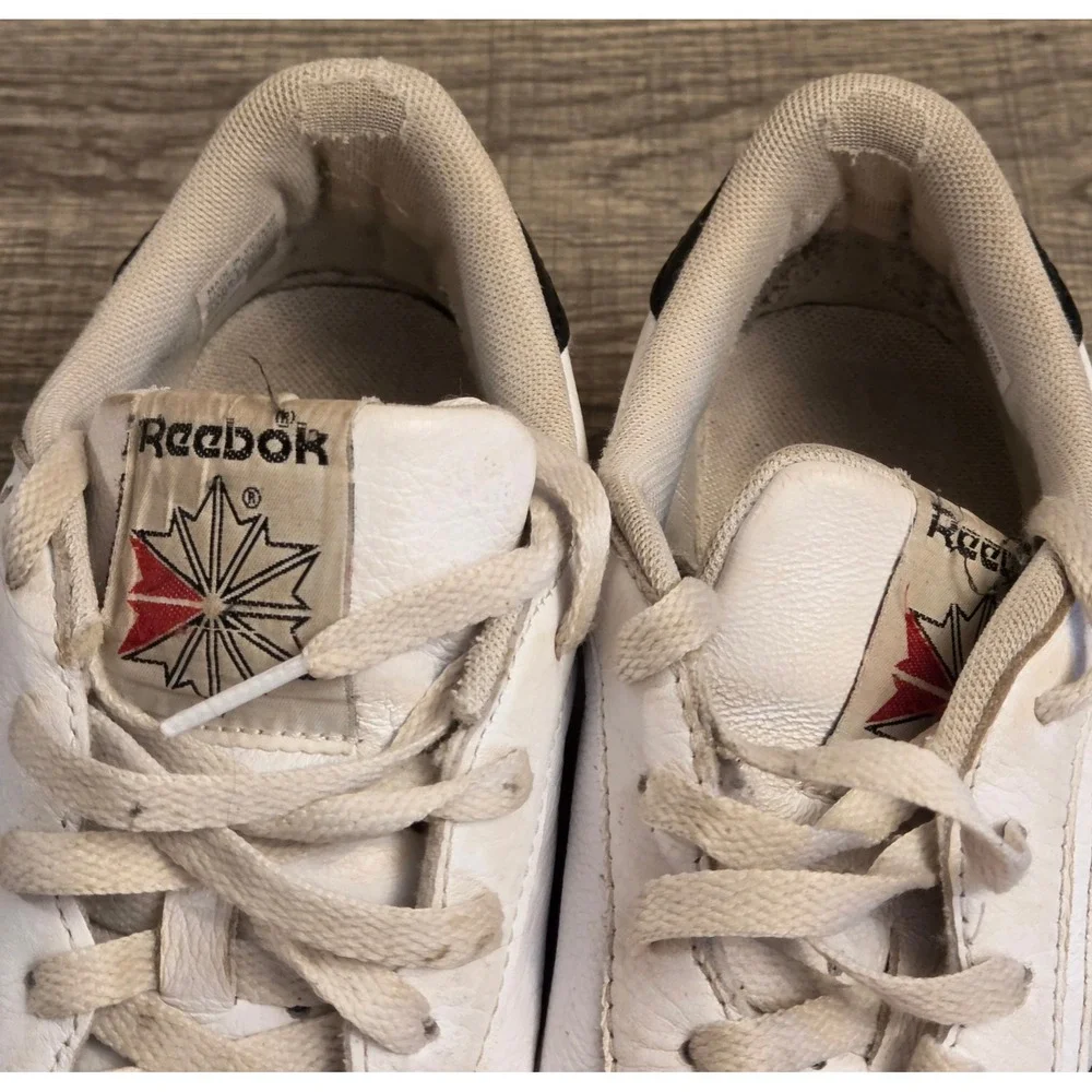 Reebok Club C Revenge Vintage Leather Shoes Men's Size 9.5 White Black Gum Sole